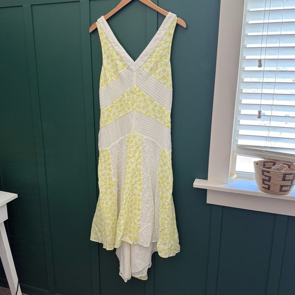 ANTHROPOLOGIE LEIFNOTES Yellow Bird Midi Dress - Picture 4 of 14